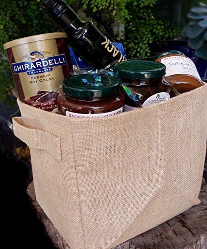 PoshNPretty Natural Burlap Storage Utility Laminated Basket 9" x 9" x 7" (1 Bag)