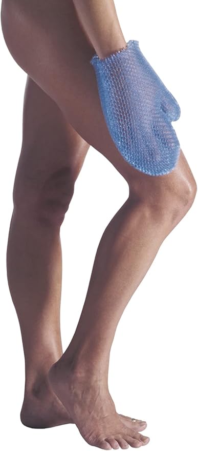 Supracor Spa Bath Mitt Body Exfoliator Face Scrub Sponge, Blue