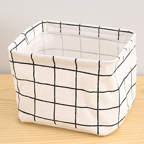 Fabic Storage Basket Baby Nursery Basket College Dorm Basket For Makeup, Book 7.9"*6.3"*5.5" - 4 pack