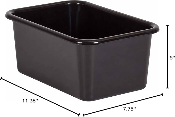 Teacher Created Resources® Black Small Plastic Storage Bin
