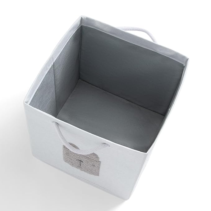 Delta Children Gap babyGap 4-Pack Brannan Bear Fabric Storage Bins with Handles, Grey