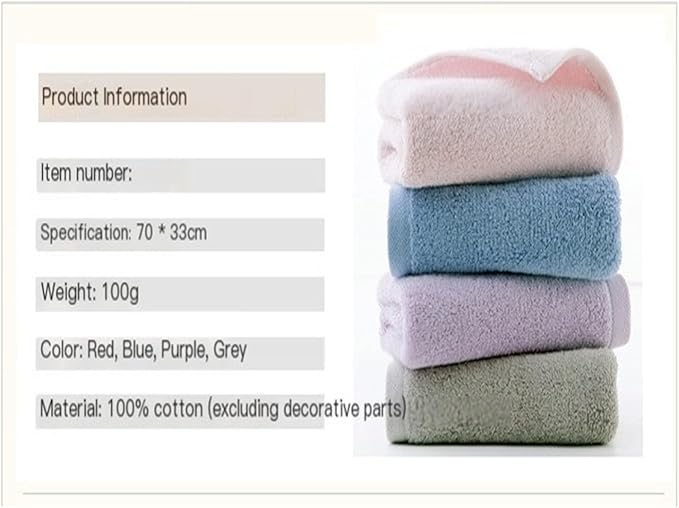 4-Pack Cotton Bath Towels, Thick and Soft Quick-Dry Towels for Face & Body, Absorbent Home Towel Set