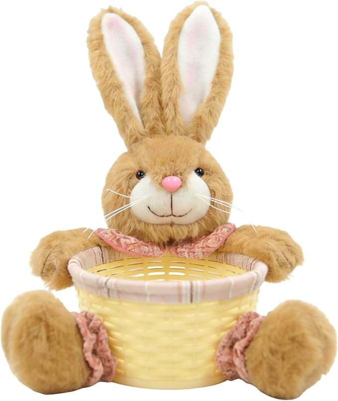 Easter Bunny Basket,Holiday Rabbit Shaped Eggs Storage Container,Adorable Goodie Basket | for Kids Party Holiday Family Gathering Food Snacks Chocolate Candy Biscuits
