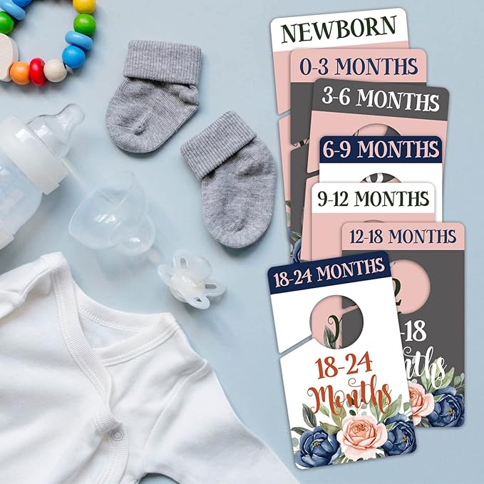 Baby Closet Size Dividers, Clothing Age Organizers for Nursery Organization, Newborn Essentials