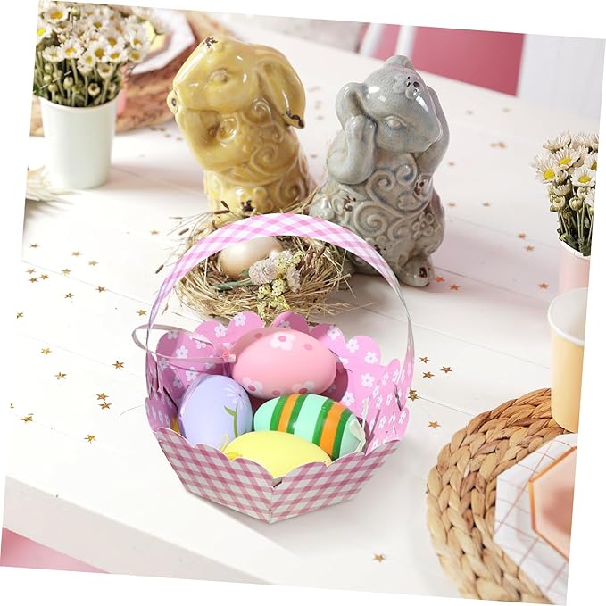 12pcs Easter Basket Eggs and Adorable Bunny Designs for Easter Hunts and Festive Decoration