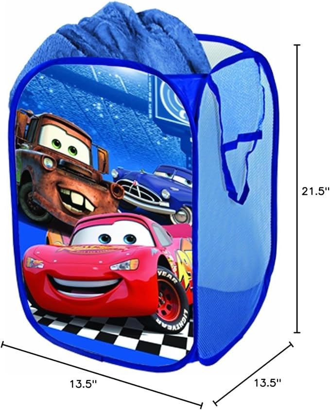 Disney Cars Pop Up Hamper Blue 1'2" x 1'2" x 1'8"