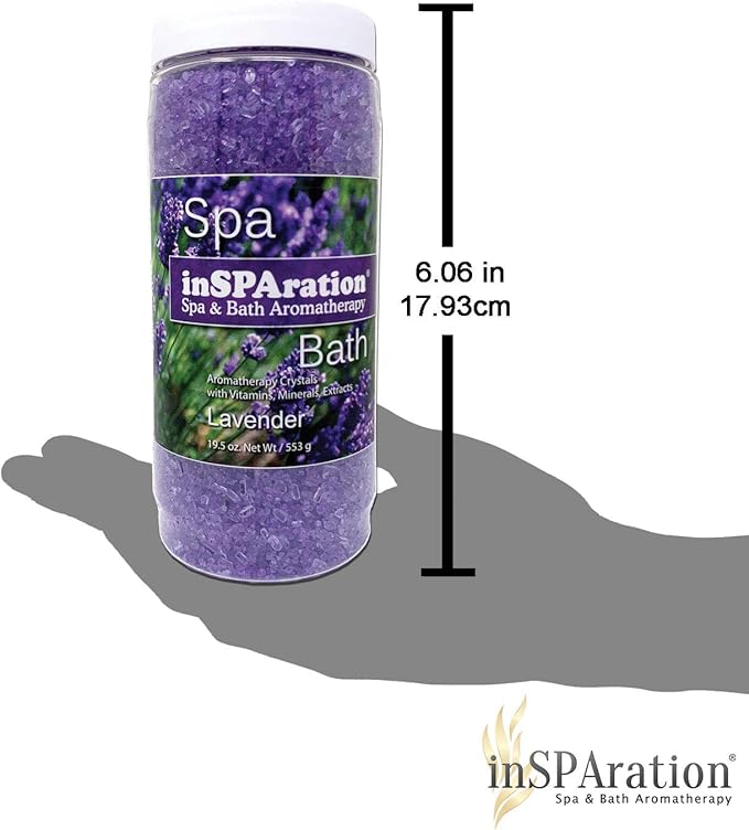 InSPAration 7463 Lavender Crystals for Spa and Hot Tubs, 19 oz