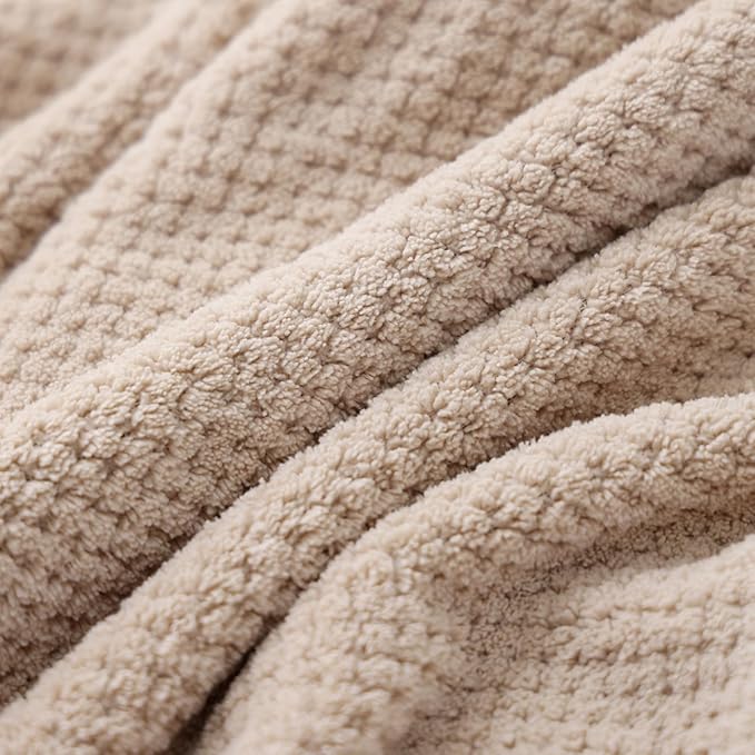 30x60 Inches Extra Large Bath Towels Set Super Soft Absorbent Luxury Microfiber Towels for Bathroom (Beige,3PCS)