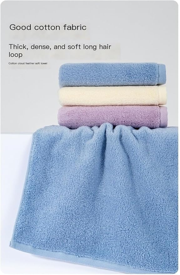 3 Pack Cotton Towels, Thick and Soft Bath & Hand Towel Set for Home Use(Purple)
