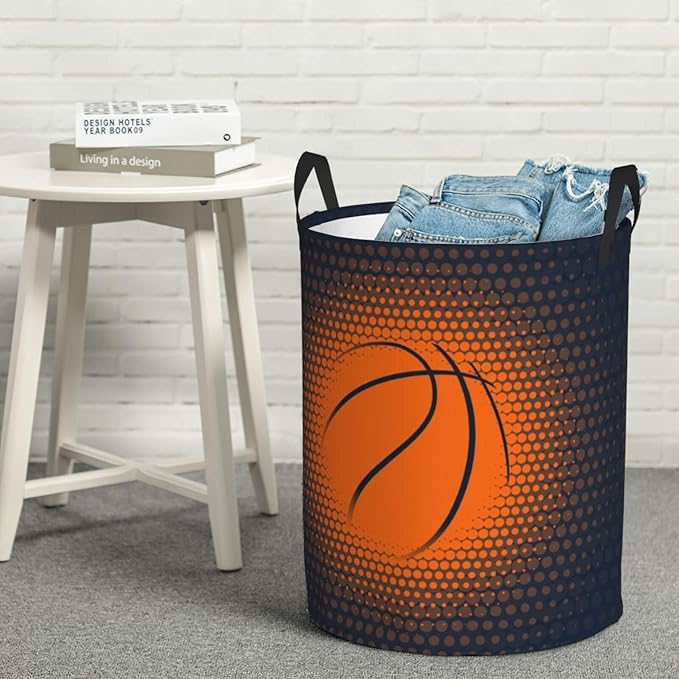 Basketball Laundry Basket Room Décor Hamper Clothes Storage Bucket Toy Organizer Foldable Waterproof Bathroom Laundry Storage Bedroom Large