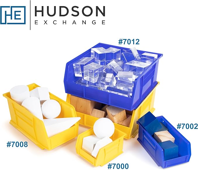 Hudson Exchange 11" x 5-1/2" x 5" Plastic Stackable Storage Bin and Hanging Container (Blue, 1 Pack)