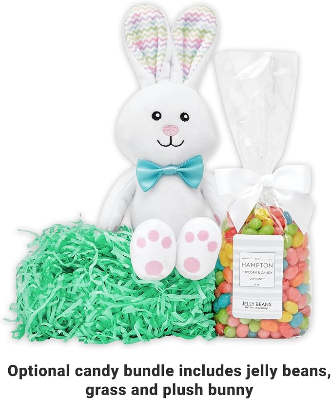 Let's Make Memories Personalized Easter Basket for Kids- For Boys - For Girls - Create Your Own - Fillable - Wicker - Easter Basket Stuffers - Small - Pink Spring Gingham