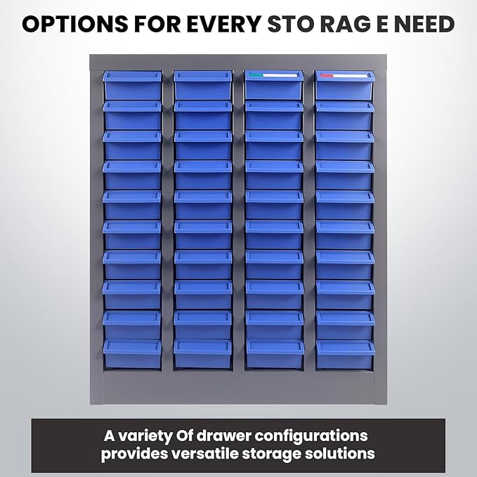 40-Drawer Nut and Bolt Organizer, Small Parts Organizer with Alloy Steel Frame & ABS Drawers, Bolt Bin for Garage, Teacher Toolboxes, Makeup & Workshop, Tool Hardware Storage (40-grid Drawer)