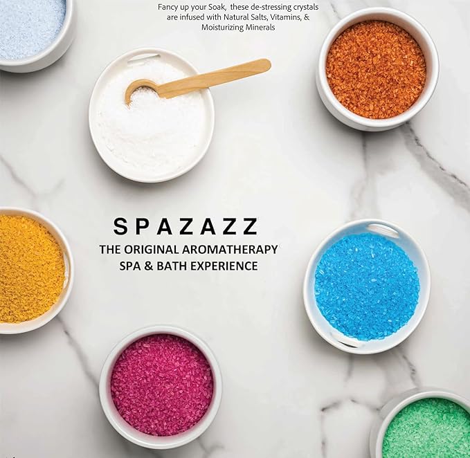 Spazazz Couples Romance Gift Set- Hot Tub Aromatherapy Spa Crystals with Minerals, 17-Ounce, Love Potion No.9 Seduction | Bath Salts Scents & Fragrances