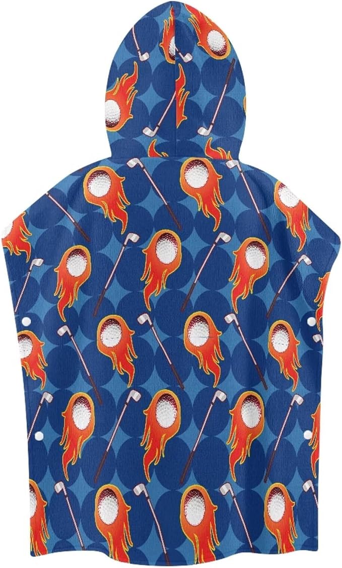 Flame Baseball Baby Bath Towel Hooded Ultra Soft Towel Highly Absorbent for Boy Girl Shower Beach Pool Perfect Baby Bath Shower Decoration