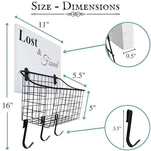 Lost and Found Bin Basket - Ideal for a Preschool Classroom or Daycare | Farmhouse Classroom Decor - Lost Socks Basket For Laundry Room
