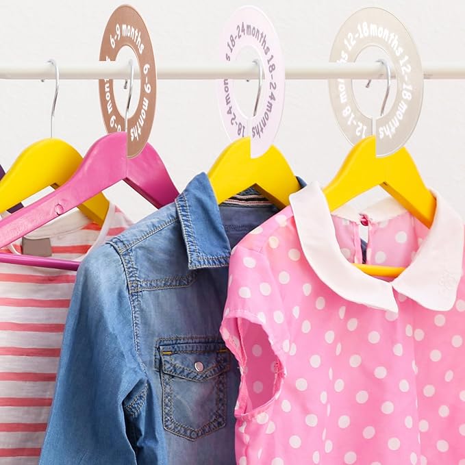 Baby Closet Dividers for Clothes Unisex Nursery Organizer Decor Clear Labels for Easy Sorting Fits Most Rods