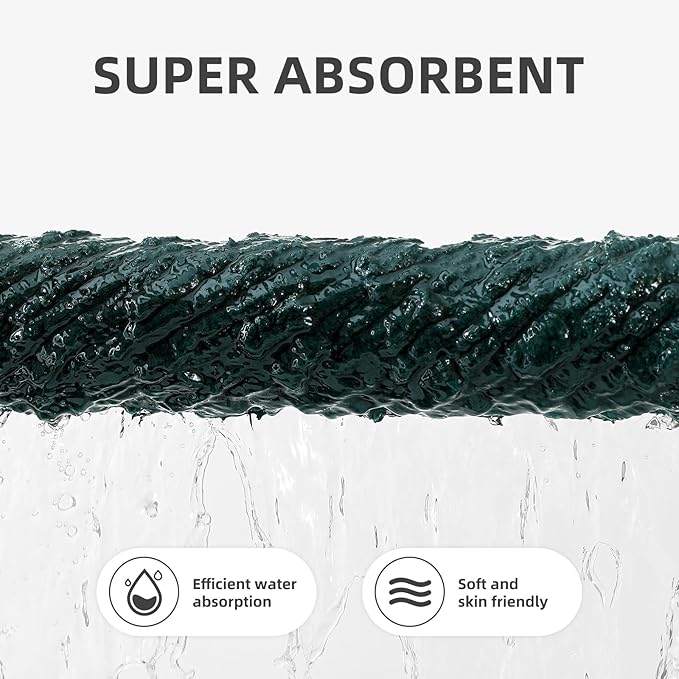 30X60 Inches Extra Large Bath Towels Sets of 6 for Bathroom Super Soft Quick Dry 2 Bath Towels 2 Hand Towels 2 Washcloth Towels Microfiber Shower Towels (Dark Green 6Piece)