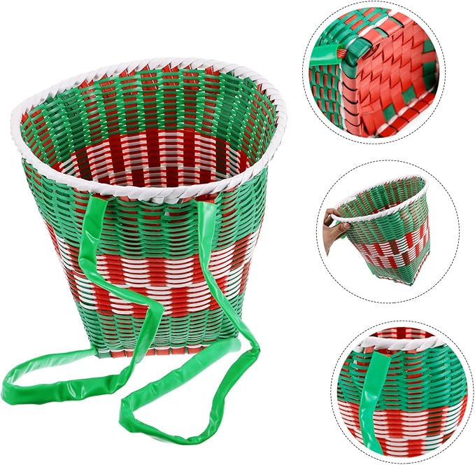 POPETPOP Hand Woven Dance Props Backpack for Girls Toy Storage Baskets Decorative Woven Knapsack Rustic Boys and Girls Decorative Basket