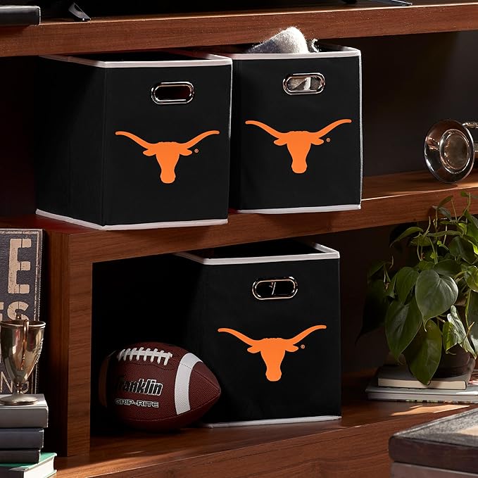 Franklin Sports NCAA College Team Fabric Storage Cubes Made to Fit Storage Bin Organizers