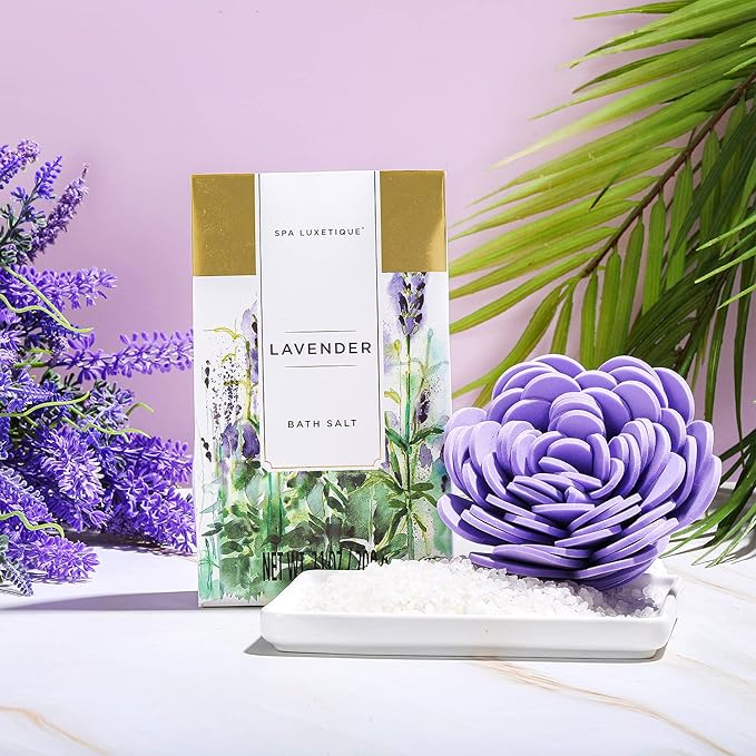 Spa Luxetique Lavender Gift Baskets for Women Spa Kit for Women 12 Pcs Birthday Gifts Set Home Skin Care Sets for Her Anniversary Valentine Day Gifts for Women Wife Girlfriend Grandma Sister