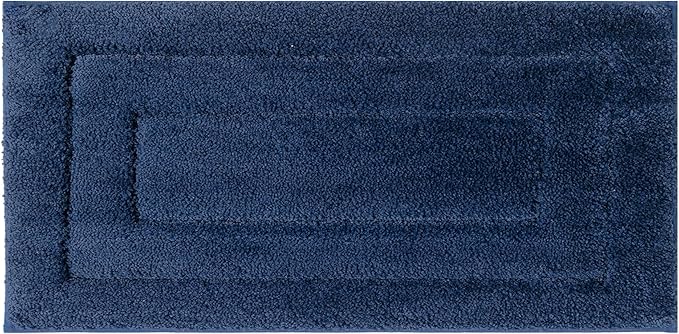 GRANNY SAYS Navy Bathroom Rugs, Bath Mats for Bathroom Non-Slip, Super Soft and Water Absorbent, Extra Large Bath Rugs Washable, Microfiber Bath Rugs for Bath Floor, Tub and Shower, 59" x 24"