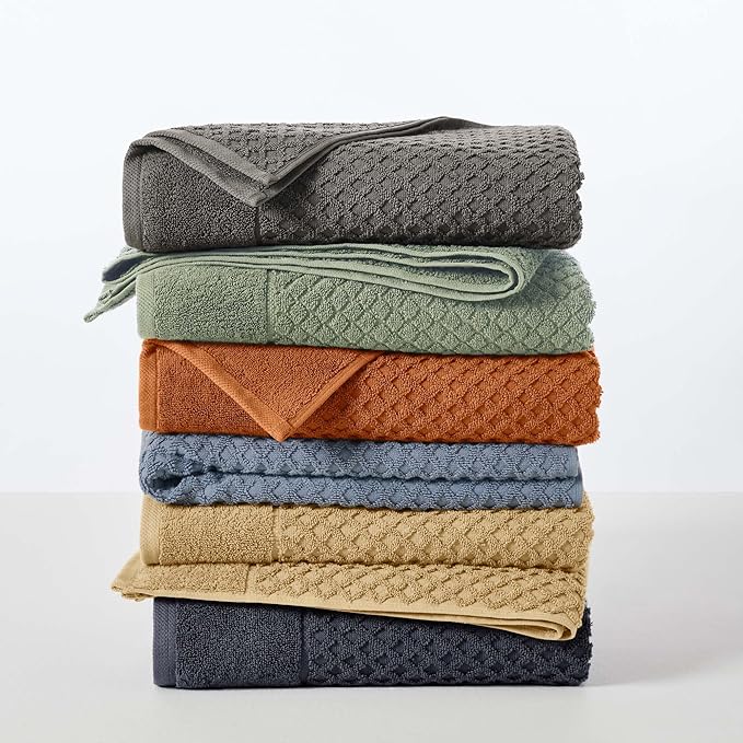 Great Bay Home Oversized Bath Sheets - 100% Cotton 2 Pack 68x35 Extra Large Towel - Absorbent, Durable, Quick-Dry Towels for Bathroom (Dark Grey)