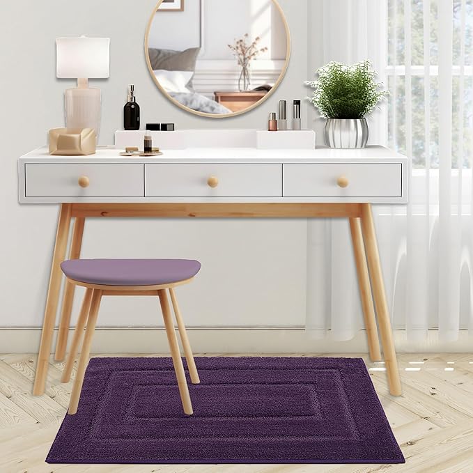 GRANNY SAYS Bathroom Rug Mat,36" x 24" Bath Mats for Bath Non-Slip, Super Soft and Water Absorbent, Microfiber Bath Rugs, Machine Wash Dry, Large Bath Rugs for Bathroom Floor, Purple