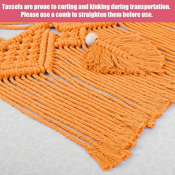 Stuffed Animal Storage Hammock Corner w/LED Star Light, 56'' Large Boho Tassel Leaf Cotton Net Holder for Teddy Plushie, Golden Yellow Nursery Hanging Organizers Toy Hammock Net for Girls Boys Gift