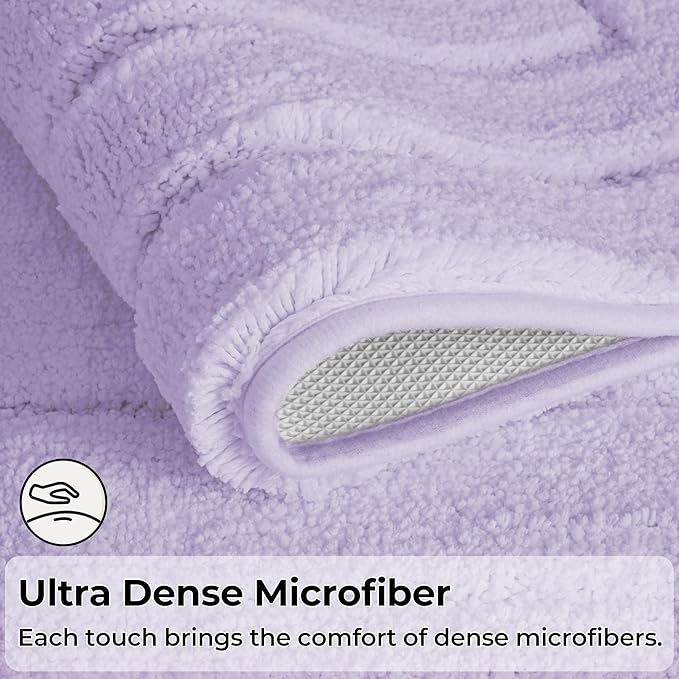 GRANNY SAYS Bathroom Rugs Non Slip, 20" x 32", Bath Rugs for Bathroom Washable, Bath Mats for Floor, Microfiber Bath Mat for Tub, Absorbent Bath Rugs for Shower Room, Lavender