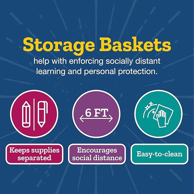 Really Good Stuff Large Plastic Book Baskets, 13.25" x 10" x 5.5", 4 Pack, Black, Classroom Library Organizers, Toy Storage, Multi-Purpose