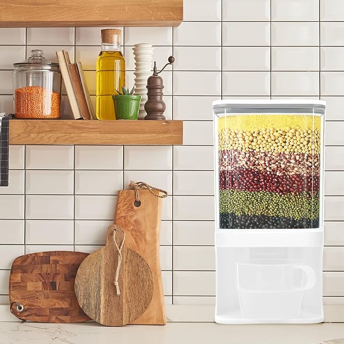 QWORK Wall-Mounted Scent Booster Beads Dispenser and Laundry Detergent Organizer with Transparent Design