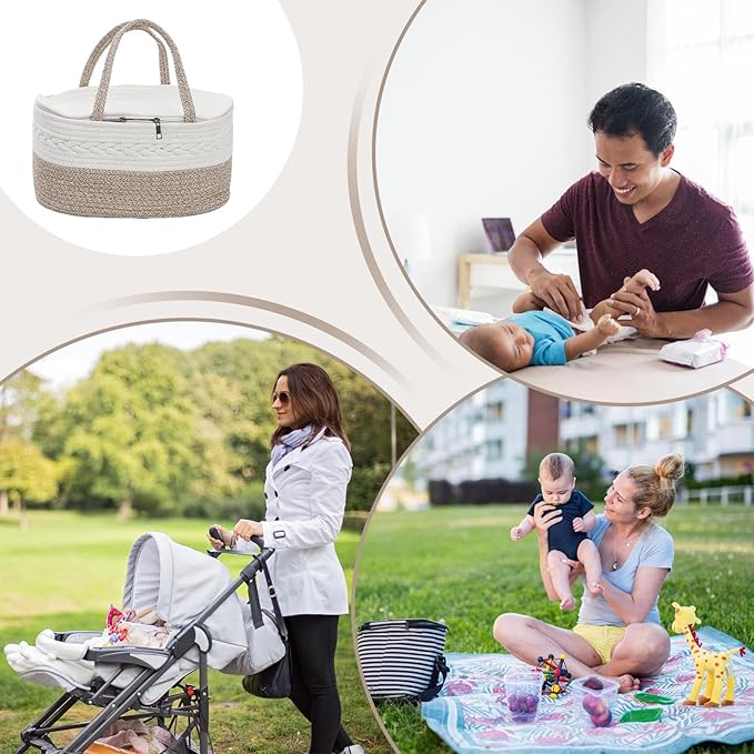 Baby Shower Gift Bag, Portable Waterproof Material, 37x26x18.5cm, Nursery Storage Basket, Stroller Organizer Bag, Multi-Pocket Organization, for Travel Car Outdoor Bathroom Bedside Picnic Parent