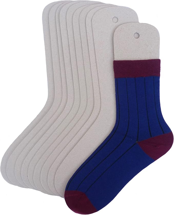 TATYZ Cardboard Sock Inserts Form Blockers, Sock Shaper and Organizer for Storage or Display - 10 PCS (Medium)