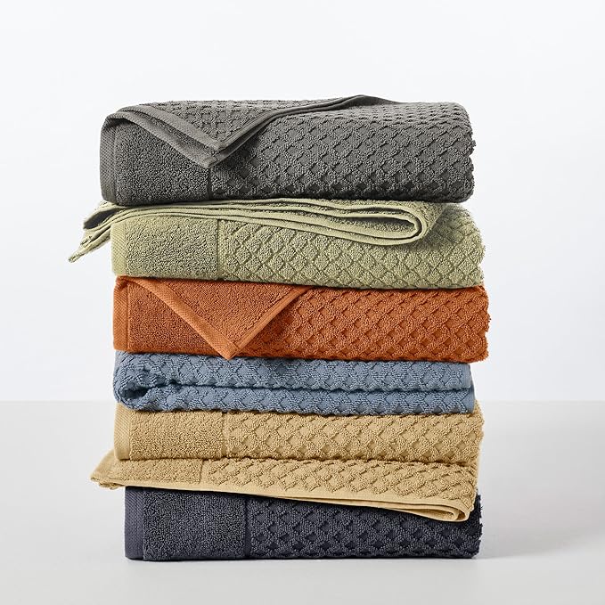 Great Bay Home Oversized Bath Sheets - 100% Cotton 2 Pack 68x35 Extra Large Towel - Absorbent, Durable, Quick-Dry Towels for Bathroom (Desert Sage Green)