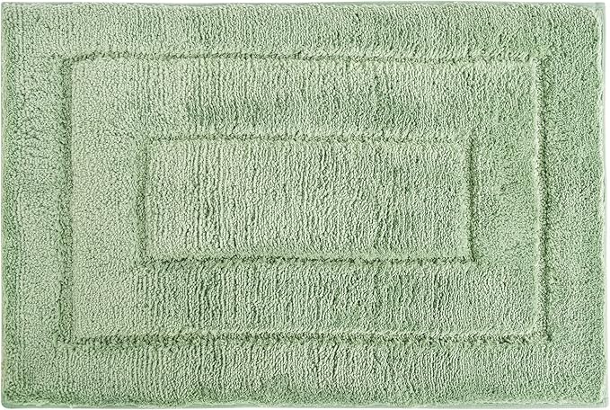 GRANNY SAYS Sage Green Bathroom Rugs Non Slip, 16" x 24", Small Bathroom Rug Washable,Bath Rugs for Shower Room,Bath Mats for Floor, Microfiber Bath Mat for Tub, Absorbent Shower Rug
