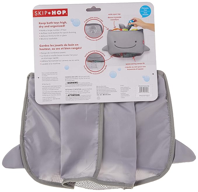 Skip Hop Bath Toy Storage, Moby Corner Hang Toy Organizer, Grey