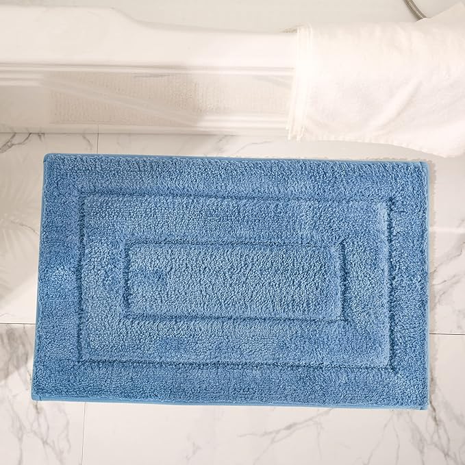 GRANNY SAYS Blue Bathroom Rugs Non Slip, 24" x 36", Large Bathroom Rugs Washable, Bath Rugs for Bath, Absorbent Bath Mats for Bath Floor, Absorbent Shower Rug, Microfiber Bath Mat for Tub