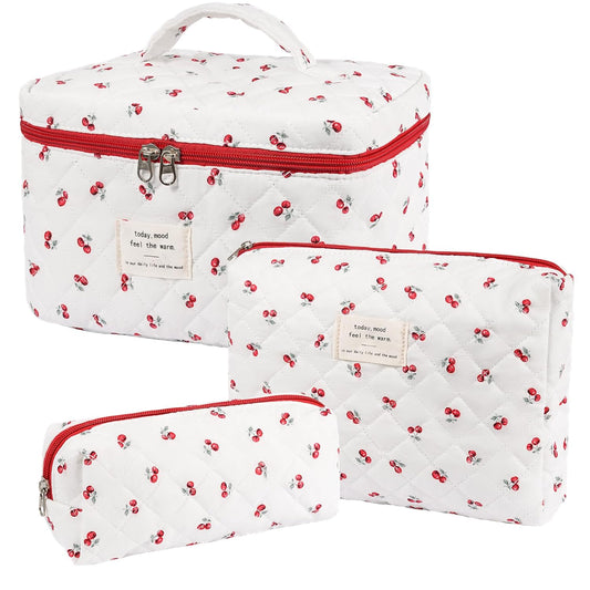 The Must-Have Quilted Floral Makeup Bag Set for Your 2026 Travels