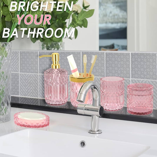 Elevate Your Bathroom Vibe with Pink Diamond Glass