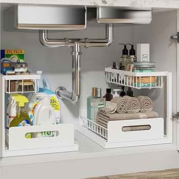 Transform Your Messy Under-Sink Space: The Ultimate 2-Tier Slide-Out Solution