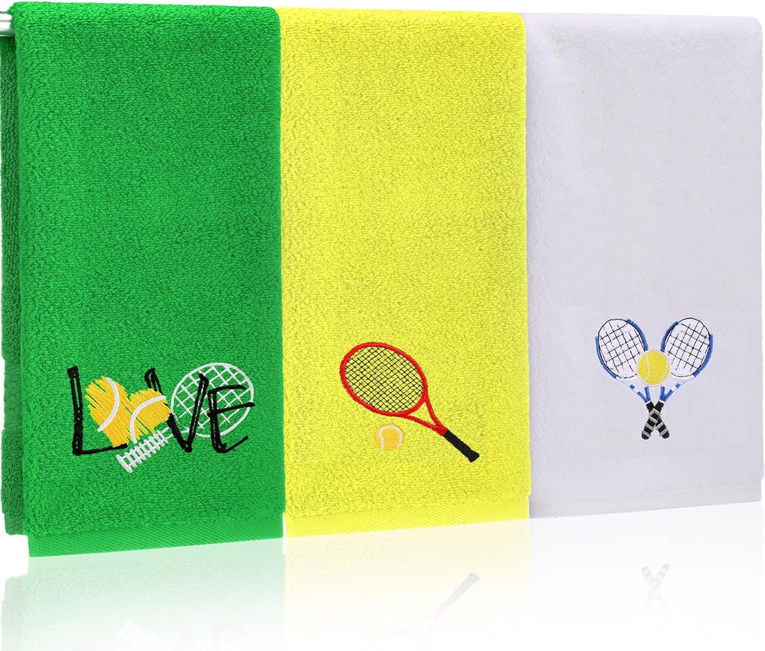 The Ultimate Gift for Tennis Lovers: Why You Need These Embroidered Cotton Hand Towels 🎾💚