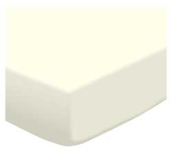 SheetWorld Fitted Basket Sheet - Solid Ivory Jersey Knit - Solid Colors