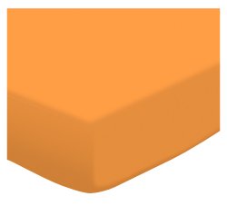SheetWorld Fitted Basket Sheet - Orange Sherbert Jersey Knit - Solid Colors