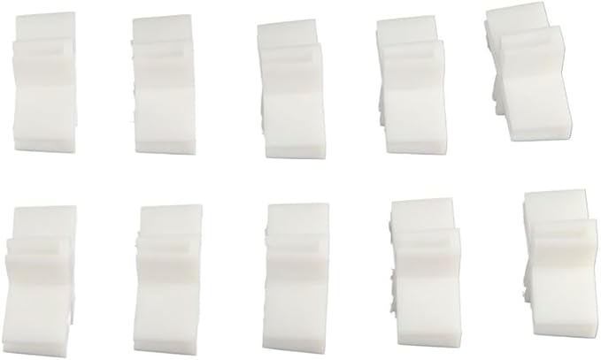 Pokinge 10Pcs Plastic Drawer Dividers Side Fixing Buckle,Fixed Drawer Divider Clip for DIY Adjustable Drawer Dividers Dressing Table Tools Drawer Partition Accessories
