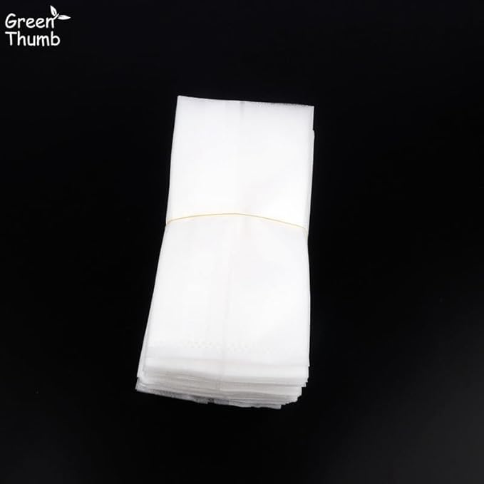 50pcs 20 * 20cm Non-Woven Nursery Bags Can Degradation Nursery Container Bags Transplanted Grafted Nursery Bags - (Color: White)