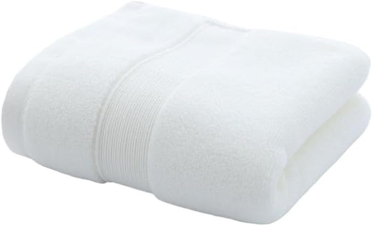 3 Pack Cotton Bath Towels, Thick and Large, Soft & Absorbent, Gentle on Skin, Multiple Colors(White)