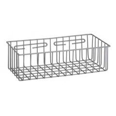 15 in. L x 7 in. W x 3.5 in. D Metal Medical Storage Basket - Wall Mounted