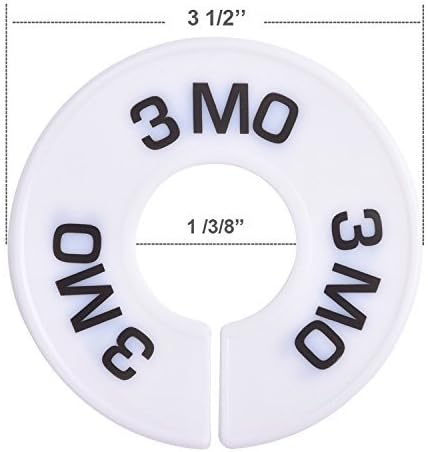 Blulu 10 Pack Clothing Rack Size Dividers Round Hangers Dividers