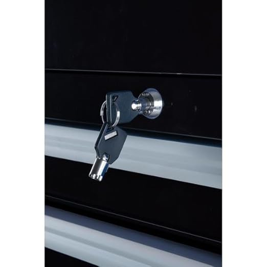 Westward 26-11/16" Rolling Cabinet, 5 Drawers, Black